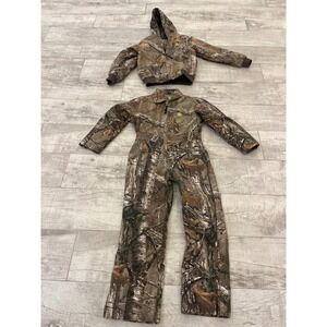 Game Winner Kids Camo Realtree Xtra Jumpsuit and Hoodie Set Size S 4/6